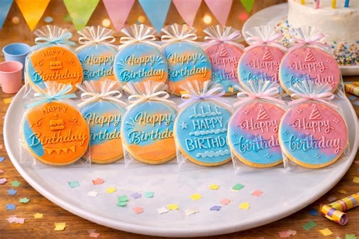 Personalized Birthday Sugar Cookies – Party Favors, Individually Wrapped - Etsy