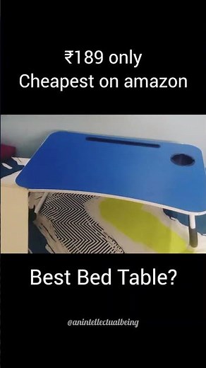AUNO Foldable Laptop Table Unboxing & Review 🛏️ | Best Bed Table Under ₹100?