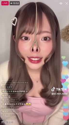 ai界の変顔配信 #nosehook #鼻フック