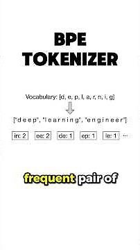 bpe tokenizer #machinelearning #dataanlysis #deeplearning #ai #llm #largelanguagemodels #ml