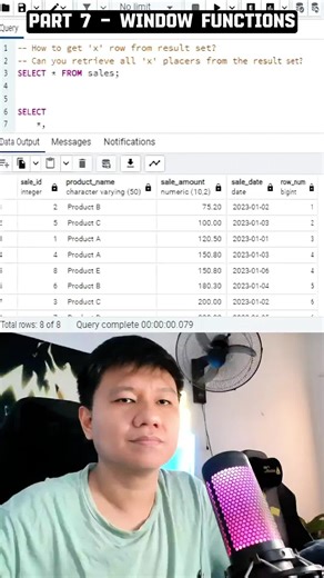 SQL programming basic tutorial tagalog for data analytics Part 7 - SQL Window Functions row_number rank and dense_rank #sql #sqlprogramming #sqlturorial #pinoyprogrammer #pinoydeveloper #dataanalytics #datascience #dataanalysis #6digitsincome #6digitsalary #rozzcharles #bossrozz #rozztutorials #rownumber #ranksql #denserank