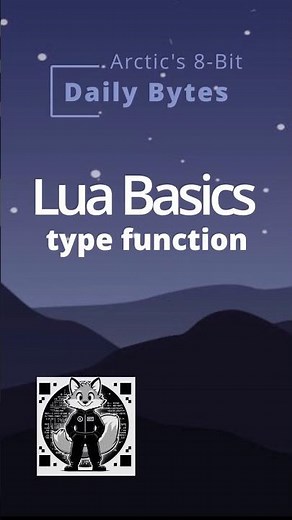 LUA Basics - type function