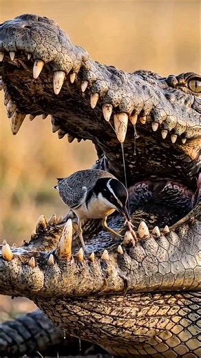 Why crocodile trusts this bird that much ? 🤔🤔 #wildlife #facts #nationalgeographic