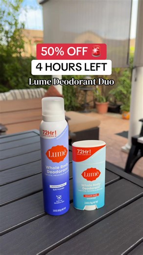 Last Chance for 50% OFF on Lume Deodorant Duo!