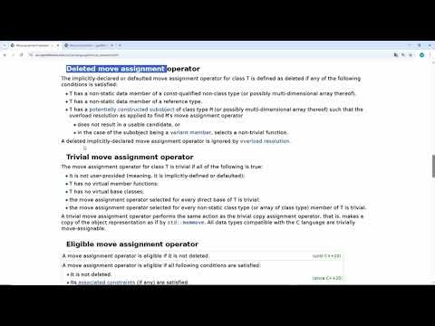 C++ Beginner Tutorial - Basics - #351 - Move Assignment