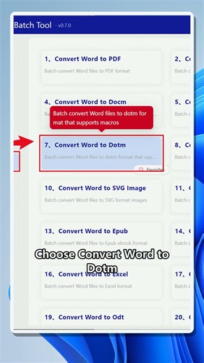 Batch convert Word files to DOTM templates in Windows