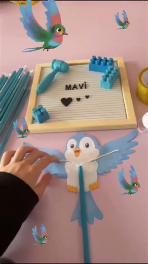 Diy easy bird paper toy puppet making || #birds #toymaking #papercraft
