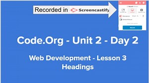 Code.Org Unit 2- Day 2 Screencastify