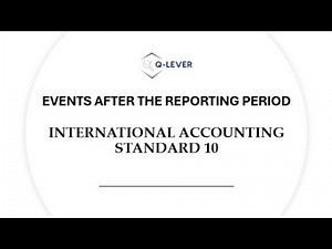 IAS 10 – Events After the Reporting Period