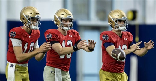 The Competition to be CJ Carr's Backup at Notre Dame Remains Three-Quarterback Race