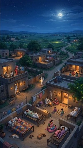 One Village, One Moonlit Night 🌕🏘️ | Cozy Village Life