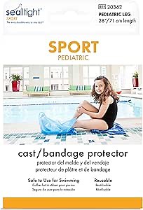 Brownmed - Seal Tight Sport Pediatric - Kid's Cast Swimming Cover - Waterproof Leg Bandage & Cast Cover for Swimming & Showers - Durable Shower Protector & Cast Bag for Leg Casts - Pediatric Leg
