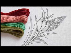 Lovely Tulip Embroidery Design | Beautiful Flower Pattern | Easy & Elegant Creation
