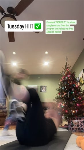 Shawnie - Health & Wellness Guide on Instagram: "Tuesday HIIT ✅ Getting my sweat on before kids Dr appts, last minute holiday errands, more baking, an outing to the movies when hubby gets out of work … going to be a fun and busy day and prioritizing my health and wellness so I can be ready for it all! Comment “WORKOUT” for a free sample workout of the program I follow that helped me drop 17lbs in 6 weeks. #workout #hiit #fitmama #healthymama #fasterwaytofatloss"