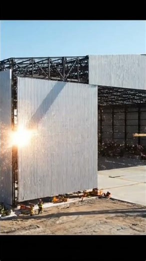 Watch AI construct a giant airport hangar in seconds! 🏗️✈️ #aicraft #aeroplan #megabuildai