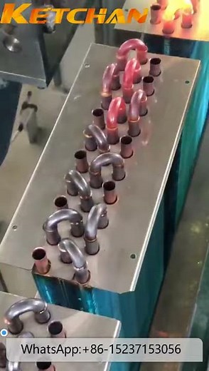 How To Do Condenser and Evaporator Copper Tube Brazing Welding Soldering With Tunnel Flame Furnace