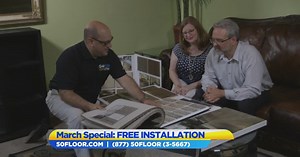Free floor installation with 50 Floor for the month of March!