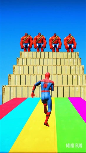GTA 5 Epic Water Ragdolls Spiderman vs RED HULK Jumps/Fails Ep.795 #shorts