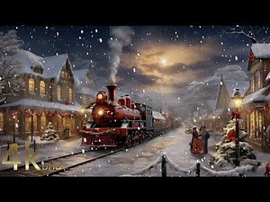 Relaxing Christmas Steam Train Journey 2 (NO LOOP) | New Music & Carols in 4K(3 HR) Extended Version