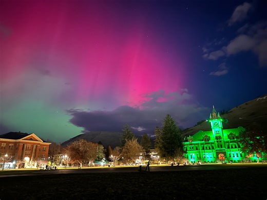 Northern lights on display over western Montana