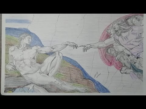 La creación de Adán, fresco de Miguel Ángel
