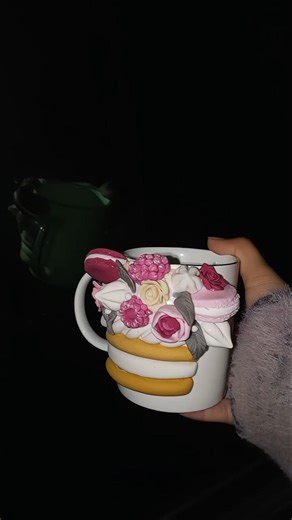 customized clay mug 💗✨#shortvideo #claytutorial #clayart