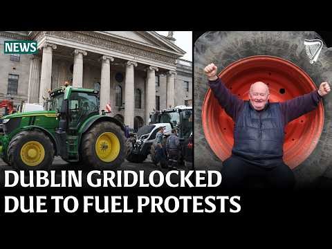 Fuel protest causes traffic chaos in Dublin city centre