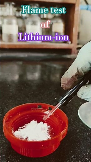 Flame test of Lithium