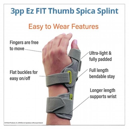 Ez FIT Thumb Spica Splint - Features & Benefits