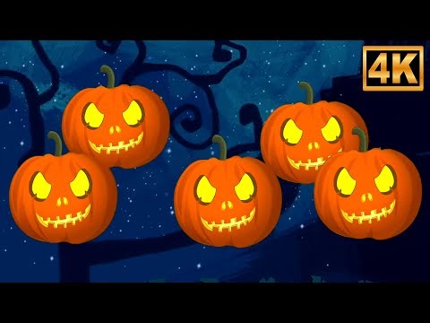 Five Spooky Pumpkins | Halloween Nursery Rhymes & Animated Kids Song