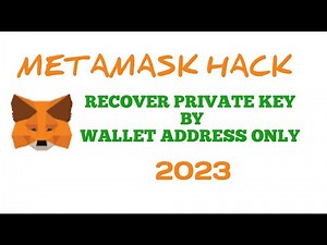 METAMASK HACK (recover private key with address only) 2024