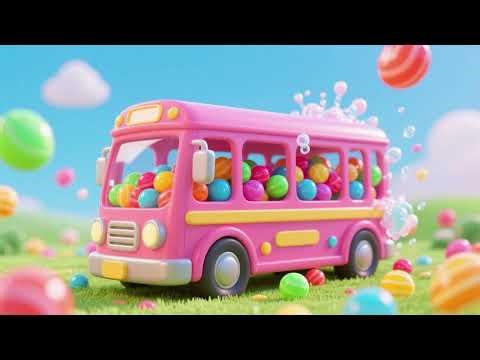 Toy Bus with Fizzy Candy Drops | Fun Nursery Rhymes & Kids Songs
