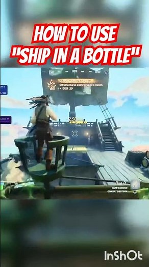 Fortnite Jack Sparrow Guide Ship in a Bottle Weapon Quest Completed & Structure Destruction Tutorial