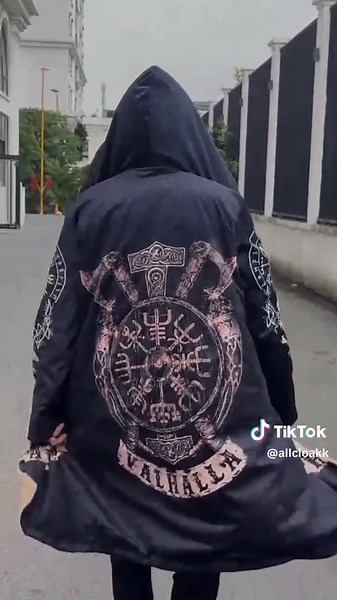 Viking Warrior Cloak - Hooded Cape Medieval Style for Men and Women #vilking #custom #men #women #coat #medieval #cape #style #hooded #warrior