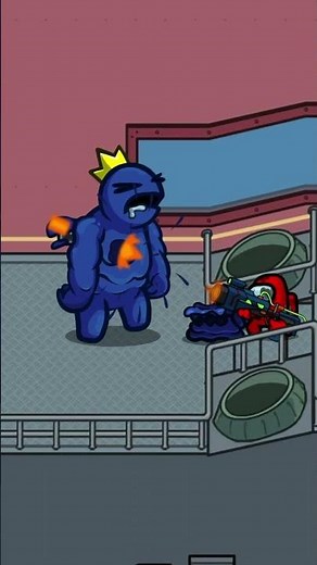 Mr. Orange & Mr. Red vs Blue Rainbow Friends #shorts #amongus #amonguszombie