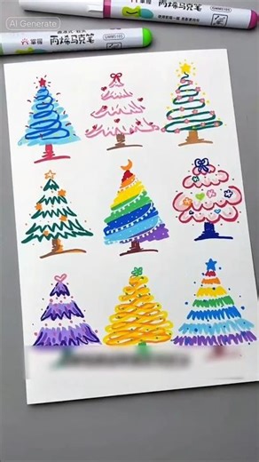 How to Draw a Christmas Tree! 🎄✨ #shorts #christmas #Christmastree #drawing #toddlers #artsforkids