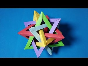 折纸王子教你折纸五重四面体上 讲解详细简单易懂 Origami tutorial 折り紙教程折纸组合纸花球五彩纸球花美丽炫彩拿来嘚瑟的艺术品