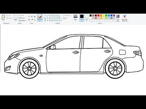 How to draw Toyota Corolla Car | Car Drawing Tutorial.
