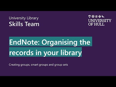 EndNote 20 Organising with groups