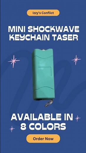 Stay protected in style with our Mini Shockwave Keychain Taser!