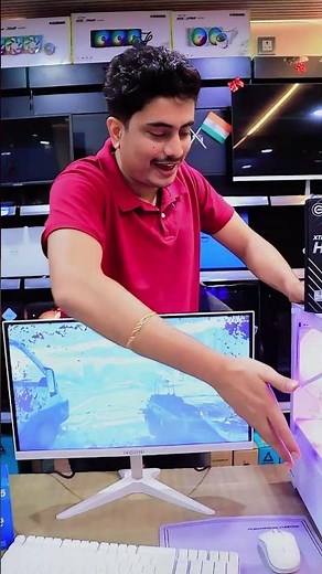 All White Gaming Setup 😮‍🔥 | i5 PC Under 22K | Must Watch #gaming #viral #shorts #pc #shortsfeed