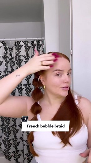 Bubble French Braid Workout Hairstyle Tutorial
