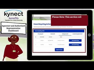 How to use the kynect Benefits kynector and Authorized Representative Dashboard