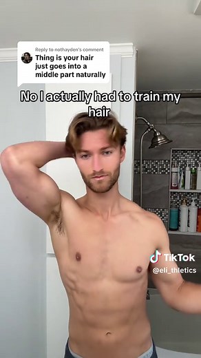 Middle Part Hairstyle Tutorial for Men