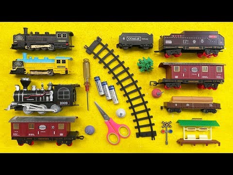 Unboxing Dan Merakit Mainan Kereta Api Vintage, Kereta Api Rail king, Kereta Api Classic - Train Toy