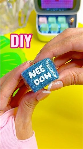 DIY Como Hacer un Nee Doh Squishy Fácil en tu casa 🩵 #diy #craft
