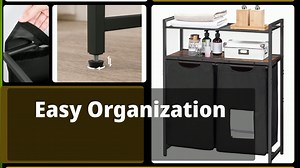 HOOBRO Laundry Hamper with Shelf, 2 13 Gal(49.5L), Rustic Brown and Black, 27.5"L x 11.8"W x 35.4"H, Detachable Bags, 99L Capacity