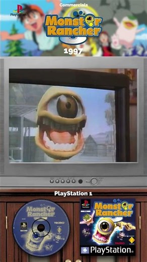 MONSTER RANCHER! 💿 PS1 Ad 🇯🇵 (1997) | CD Swapping Magic