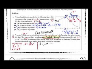 Forced Oscillations - Problem Set