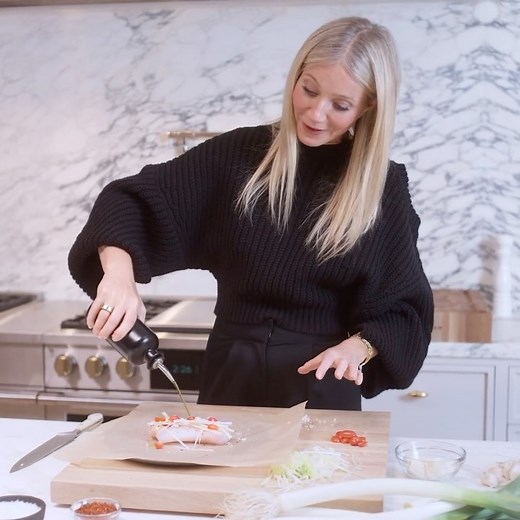 Gwyneth Paltrow on Instagram: "Simple, elegant, clean—en papillote is one of my favorite ways to prepare fish. Combining the ingredients in a neat parchment paper package and gently steaming it in my @monogramappliances five-in-one oven couldn’t be easier. (I promise the folding method is less complicated than it seems, and the possibilities are endless.) Give it a try and let me know what you think."